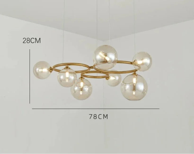 Pendant Light - Magic Beans Chandelier Smoke Grey Glass SW-36210789 - SWEET-LIGHTS