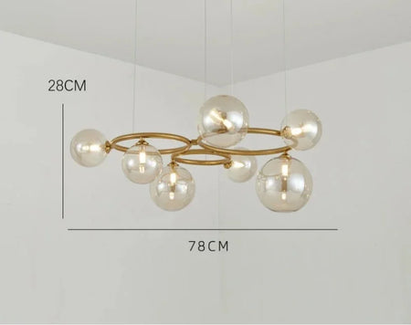 Pendant Light - Magic Beans Chandelier Smoke Grey Glass SW-36210789 - SWEET-LIGHTS