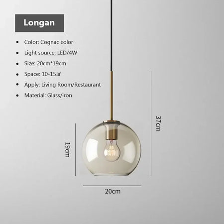 Pendant Light - Nordic LED Glass Chandelier Multi Head for Dining Room Living Room Bedroom Cafe SW-36210578 - SWEET-LIGHTS