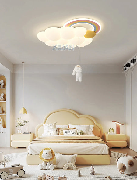 Children Lighting - Cartoon Cloud Rainbow Ceiling Light Bear Horse Rabbit Bedroom Lamps Eye Care Chandelier SW-36210345 - SWEET-LIGHTS