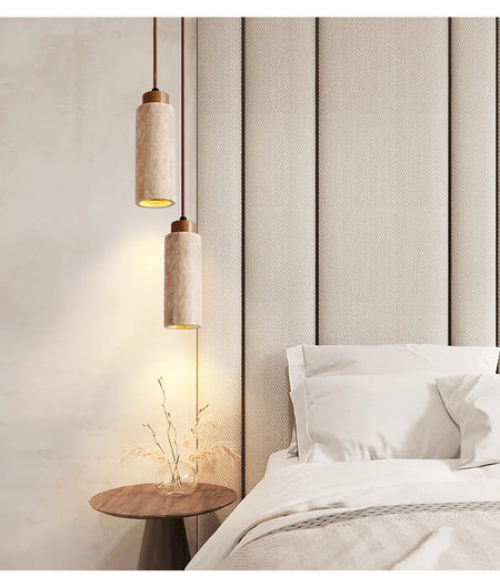 Pendant Light - Yellow Marble Droplight Dining Table Japan Wabi-Sabi Pendant Light SW-36210458 - SWEET-LIGHTS
