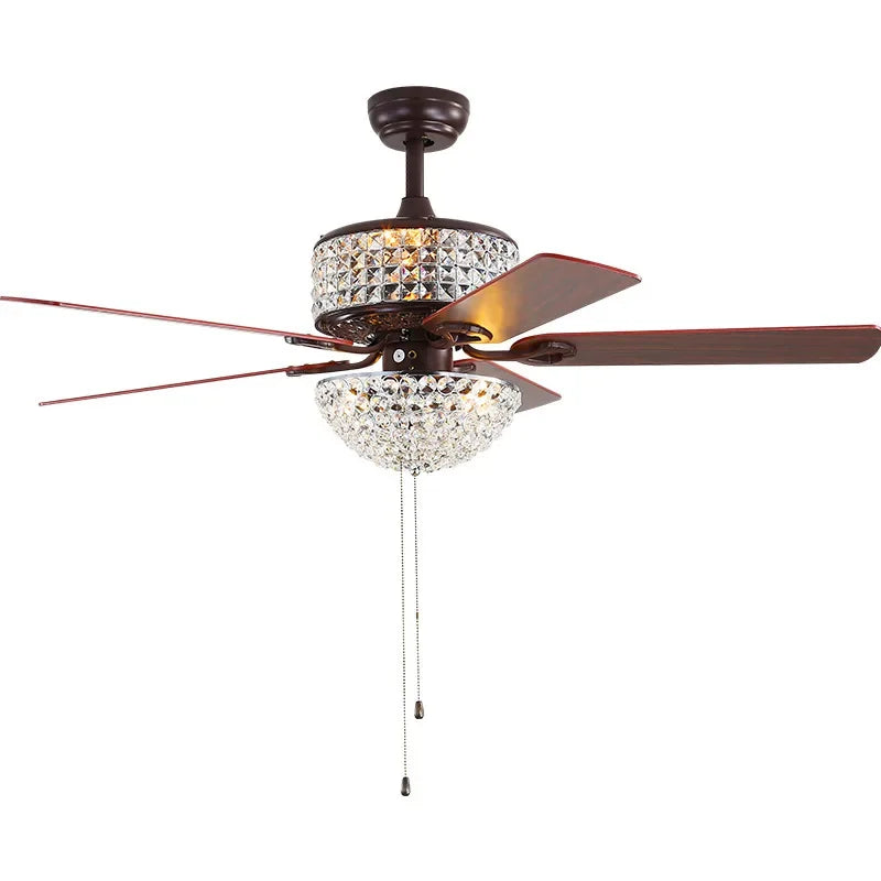 Fans - 52 Inch Crystal Ceiling Fan with Lights and Remote SW-36210987 - SWEET-LIGHTS