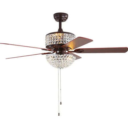 Fans - 52 Inch Crystal Ceiling Fan with Lights and Remote SW-36210987 - SWEET-LIGHTS