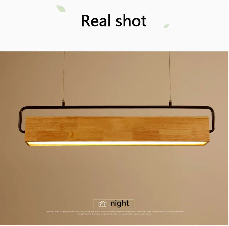 Pendant Light - High-end Simple Nordic Wooden LED with Metal Pole for Restaurants and Cafes Bright SW-36210748 - SWEET-LIGHTS