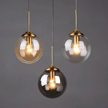 Pendant Light - Nordic Gray Glass Ball Island Pendant Lamp SW-36210678 - SWEET-LIGHTS