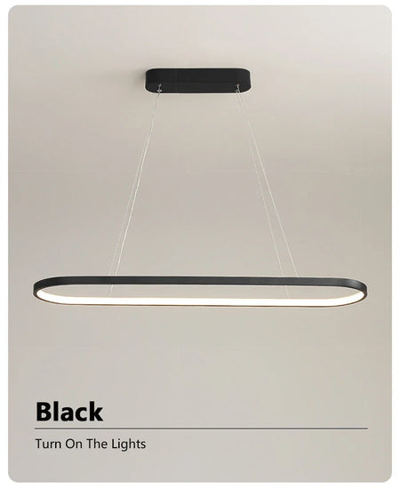 Pendant Light - Modern LED 70/90cm Elliptical Lamp SW-36210789 - SWEET-LIGHTS
