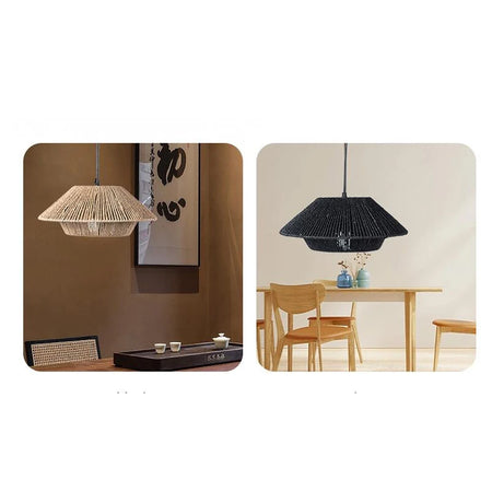 Lampshade - 30cm Paper Rope Hand Knit Vintage Light Cover SW-36210457 - SWEET-LIGHTS