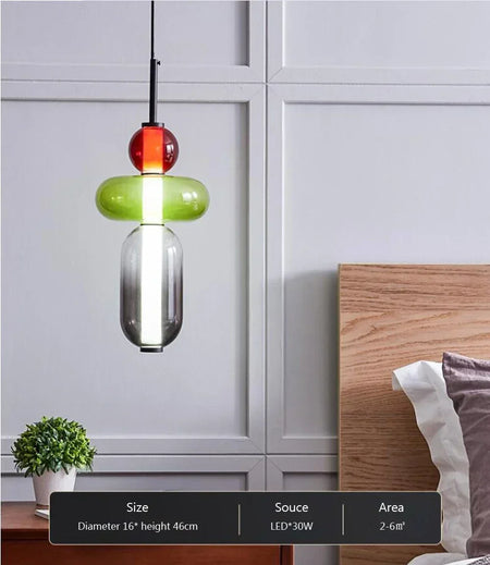 Pendant Light - Modern Candy Glass Italian Hanging Lamp for Loft Kitchen and Restaurant Decor SW-36210345 - SWEET-LIGHTS