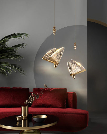Pendant Light - Nordic Colorful Butterfly LED Pendant Lamps for Home Bedroom Living Room Indoor Golden Lighting SW-36210478 - SWEET-LIGHTS