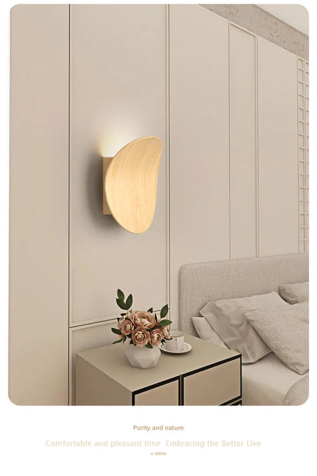 Wall Light - Modern Wood Wall Lamp For Bedroom Living Room Indoor LED Round Light Fixtures SW-36210123 - SWEET-LIGHTS