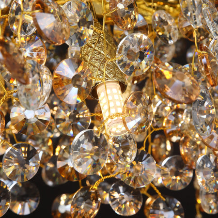 Chandelier - Luxury Gold Crystal Pendant Light for Dining Room SW-36210347 - SWEET-LIGHTS