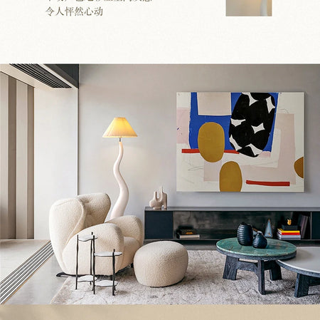 Floor Lamp - Designer Cream Resin LED E27 Vertical Light for Living Room SW-36210345 - SWEET-LIGHTS