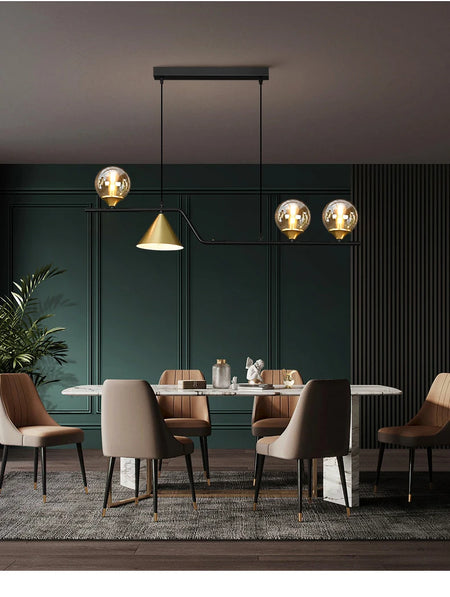 Pendant Light - Nordic Black LED Chandelier E14 Glass Ball SW-36210374 - SWEET-LIGHTS