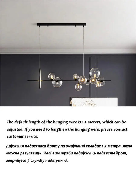 Pendant Light - Nordic LED Chandelier Clear Glass Ball Art Decor SW-36210457 - SWEET-LIGHTS