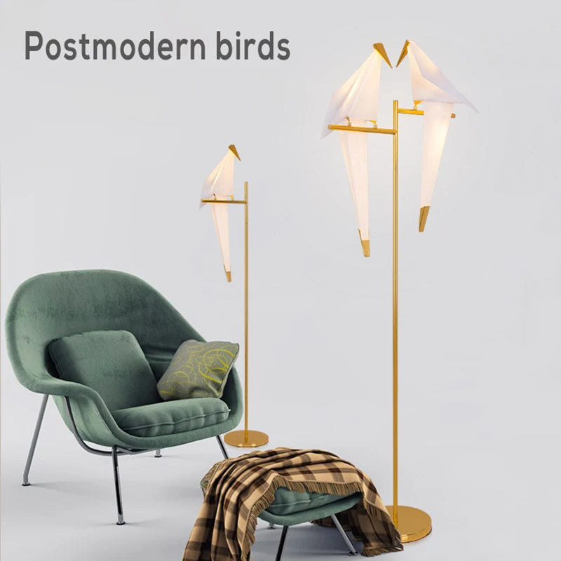 Floor Lamp - Perch Light LED Designer Gold Origami Bird Lamp SW-36210345 - SWEET-LIGHTS