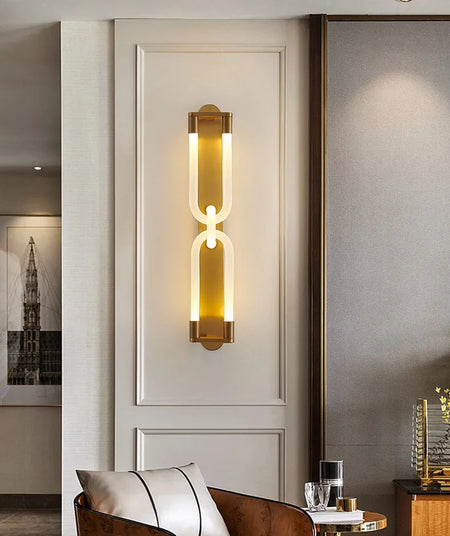 Wall Light - Nordic Art Design LED Wall Lights Gold Black Metal White Acrylic Tube Home Deco Wall Decor SW-36210478 - SWEET-LIGHTS