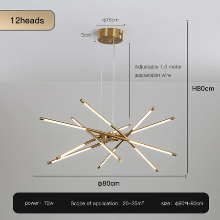 Pendant Light - Nordic Geometry Restaurant Chandelier LED Remote SW-36210789 - SWEET-LIGHTS