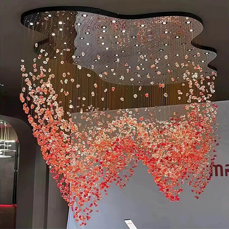 Chandelier - Luxury Large Green Crystal Stone for Lobby Staircase LED SW-36210347 - SWEET-LIGHTS
