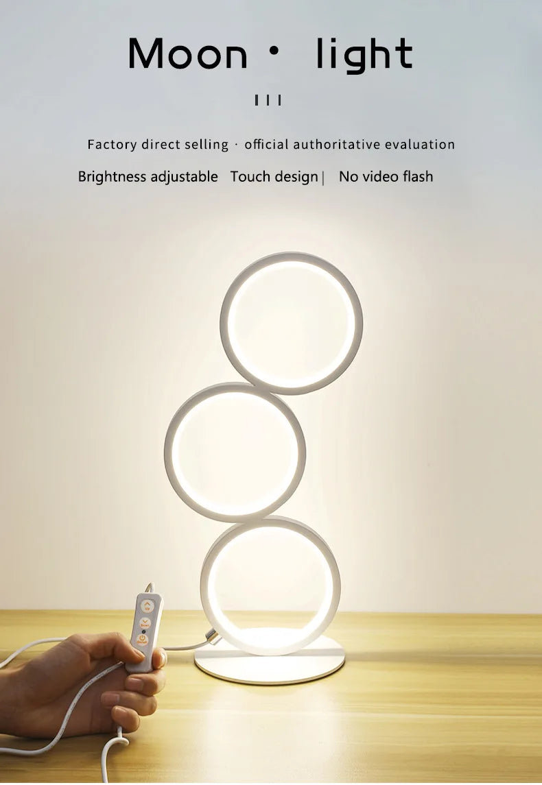 Table Lamp - Dimming Intelligent Touch Ring Night Light Modern Design SW-36210347 - SWEET-LIGHTS