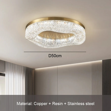 Ceiling Light - AiPaiTe Gold Rounded Copper Chandelier SW-36210579 - SWEET-LIGHTS