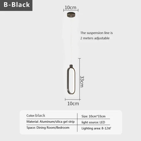 Pendant Light - Modern LED Black Gold Circular Chandelier SW-36210789 - SWEET-LIGHTS