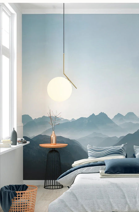 Pendant Light - Modern Glass Ball LED Hanging Lamp Brass Black Chrome SW-36210347 - SWEET-LIGHTS
