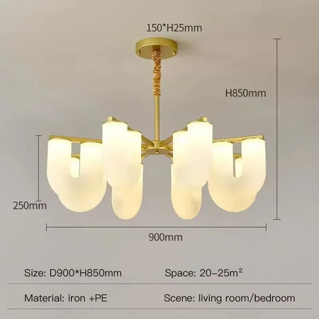 Pendant Light - Vintage Glass Luxury U Shaped Light for Dining Room and Kitchen SW-36210458 - SWEET-LIGHTS