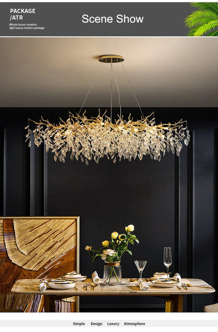 Pendant Light - French Luxury Golden Modern Branch Chandelier SW-36214678 - SWEET-LIGHTS