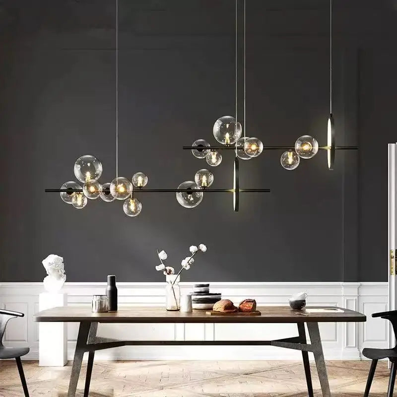 Pendant Light - Nordic LED Chandelier Clear Glass Ball Art Decor SW-36210457 - SWEET-LIGHTS