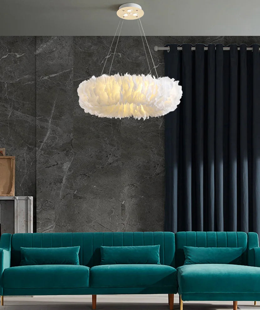 Pendant Light - Nordic Goose Feather LED Chandelier Home Decor SW-36210345 - SWEET-LIGHTS
