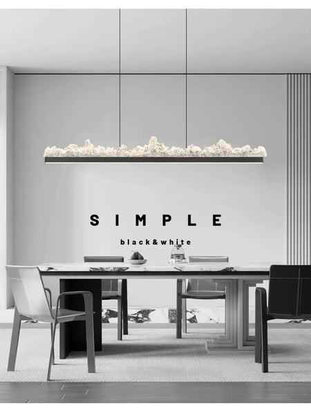 Pendant Light - Italian Minimalist Iceberg Chandeliers Modern Luxury Long Strip Hanging Lights for Bedroom Dining Room Kitchen Island Led Lamp SW-36210123 - SWEET-LIGHTS
