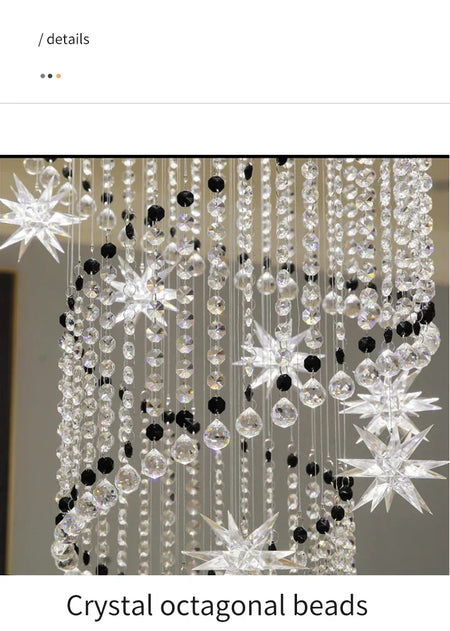 Chandelier - Modern Crystal Moon And Star Spiral Design For Lobby Stair Lighting SW-36210324 - SWEET-LIGHTS