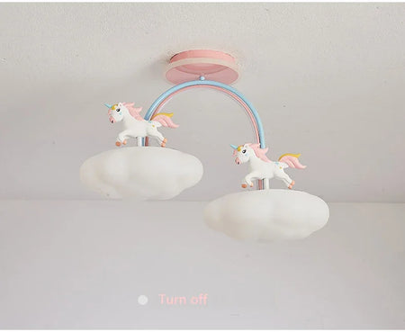 Children Lighting - Nordic Child Unicorn Ceiling Light Dimmable for Girl Bedroom Nursery Home Decor SW-36210458 - SWEET-LIGHTS
