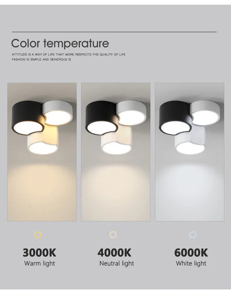Ceiling Light - Modern Minimalist Geometric Black and White Lamp SW-36214012 - SWEET-LIGHTS