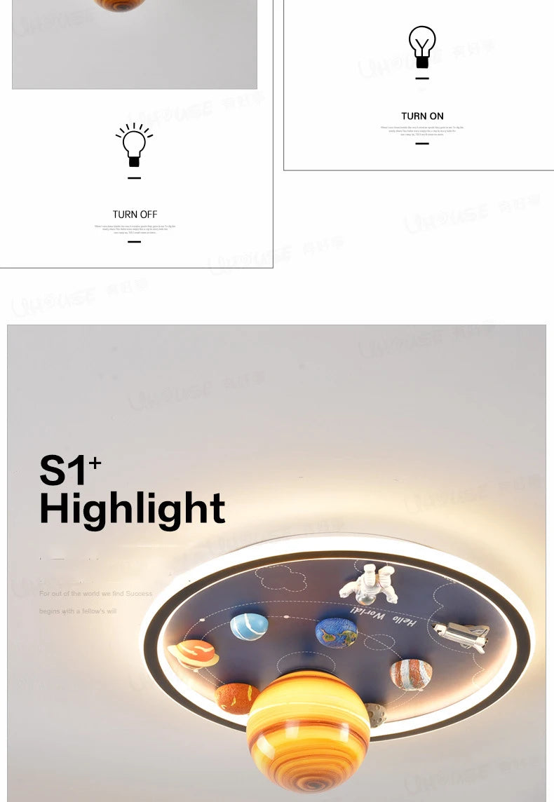 Children Lighting - Astronaut Space Planet Ceiling Lights LED Decor SW-36210457 - SWEET-LIGHTS