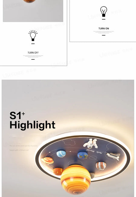 Children Lighting - Astronaut Space Planet Ceiling Lights LED Decor SW-36210457 - SWEET-LIGHTS