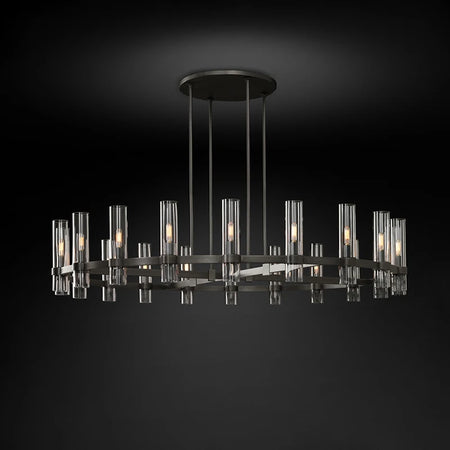 Pendant Light - Retro American Chrome Black Gold LED Chandelier Lighting Fixtures For Foyer SW-36210458 - SWEET-LIGHTS