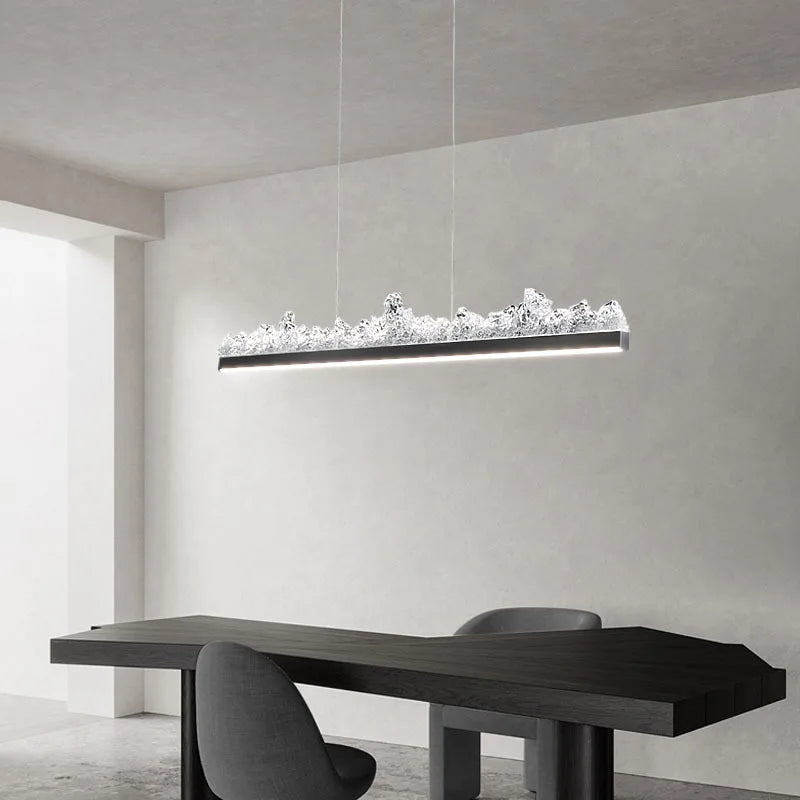 Pendant Light - Italian Minimalist Iceberg Chandeliers Modern Luxury Long Strip Hanging Lights for Bedroom Dining Room Kitchen Island Led Lamp SW-36210123 - SWEET-LIGHTS