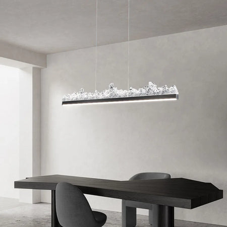 Pendant Light - Italian Minimalist Iceberg Chandeliers Modern Luxury Long Strip Hanging Lights for Bedroom Dining Room Kitchen Island Led Lamp SW-36210123 - SWEET-LIGHTS