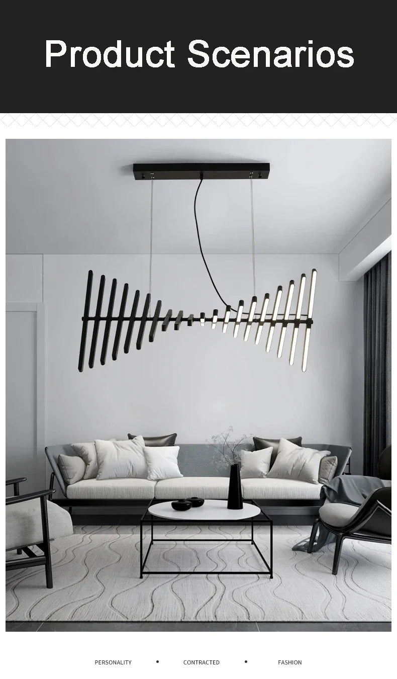 Pendant Light - Luxury Creative Fishbone Chandelier LED Home Decor SW-36210457 - SWEET-LIGHTS