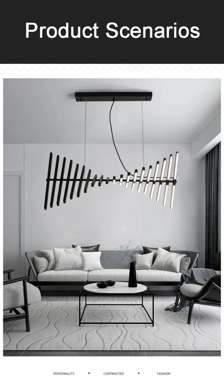 Pendant Light - Luxury Creative Fishbone Chandelier LED Home Decor SW-36210457 - SWEET-LIGHTS