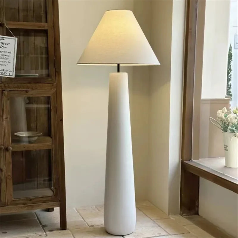 Floor Lamp - Wabi Sabi White Mushroom Tall Fabric Light SW-36210789 - SWEET-LIGHTS