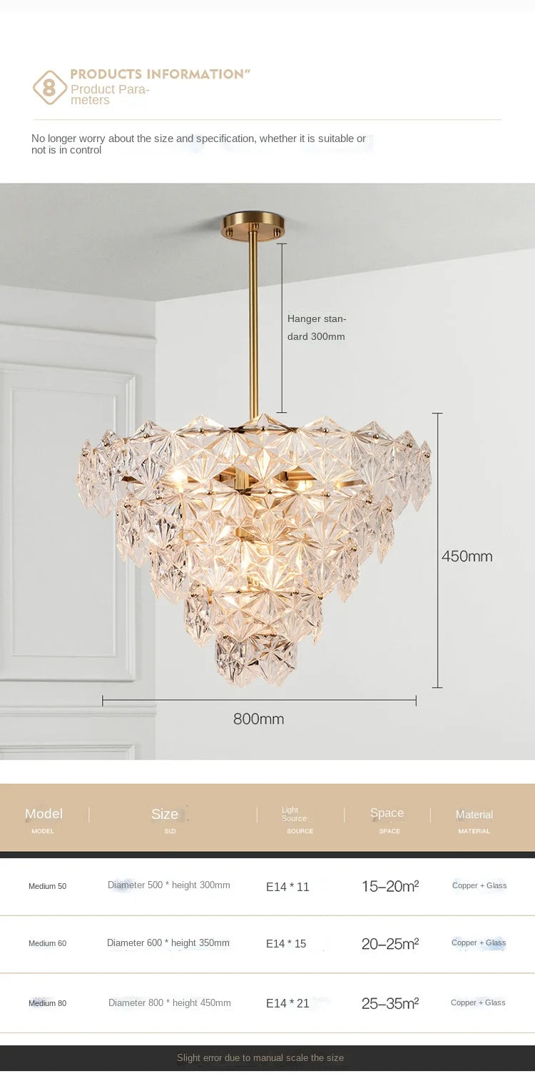 Chandelier - Modern Snow Glass Luxury for High-End Villa SW-36210478 - SWEET-LIGHTS