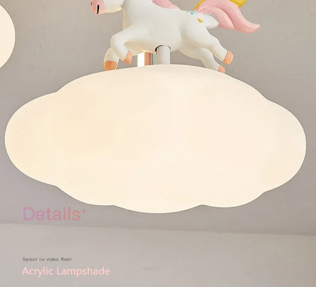 Children Lighting - Nordic Child Unicorn Ceiling Light Dimmable for Girl Bedroom Nursery Home Decor SW-36210458 - SWEET-LIGHTS