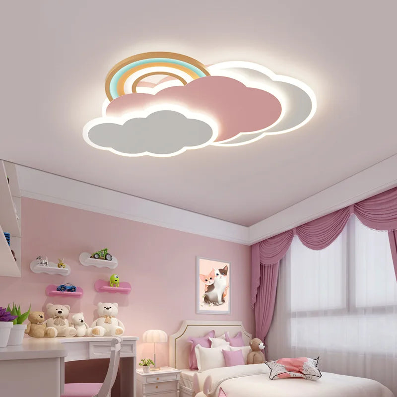 Children Lighting - Rainbow Cloud Ceiling Lights for Pink Girl Bedroom SW-36210348 - SWEET-LIGHTS