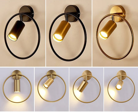 Wall Light - Modern LED Circular Electroplating Spotlight For Bedroom Living Room SW-36210345 - SWEET-LIGHTS