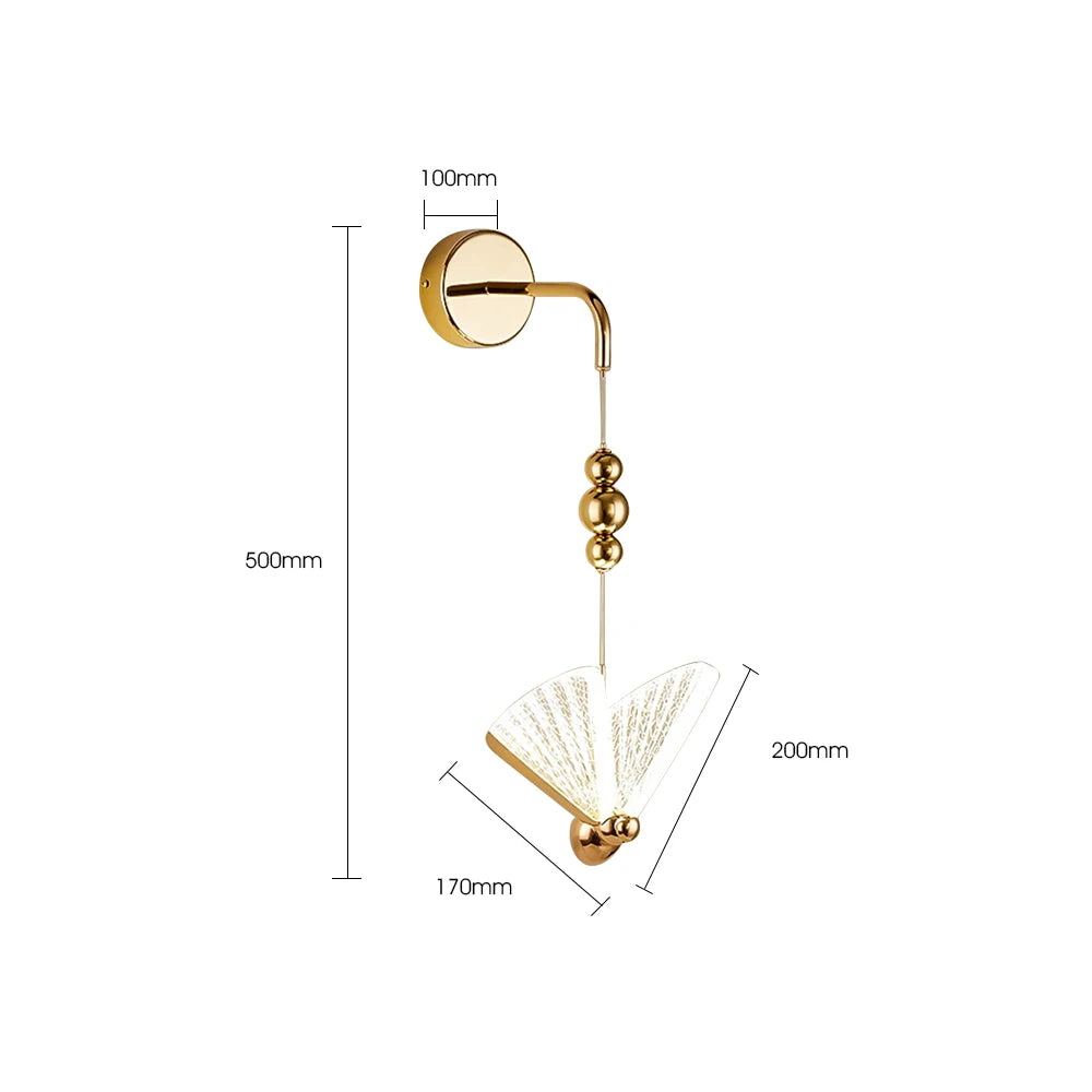 Wall Light - LED Wall Lamp Modern Creative Nordic Butterfly Bedroom Living Room Aisle Lighting SW-36210347 - SWEET-LIGHTS