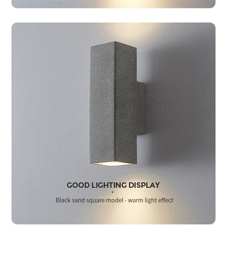 Outdoor Light - Industrial Concrete Wall Light Outdoor Waterproof Villa Garden Double Head Sconce Spotlight LED SW-36210345 - SWEET-LIGHTS