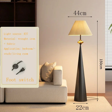 Floor Lamp - Japanese Designer Wabi-sabi Minimalist Cloth Cover Art Stand Lights Living Room Bedroom SW-36210789 - SWEET-LIGHTS