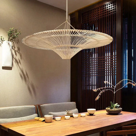 Pendant Light - Wabi Sabi Japanese Rattan Wicker Chandelier SW-36210987 - SWEET-LIGHTS